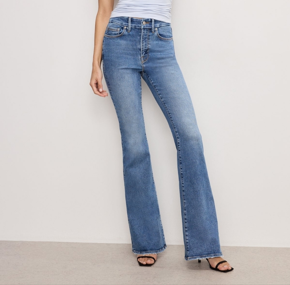 Good American Blue Flare Jeans